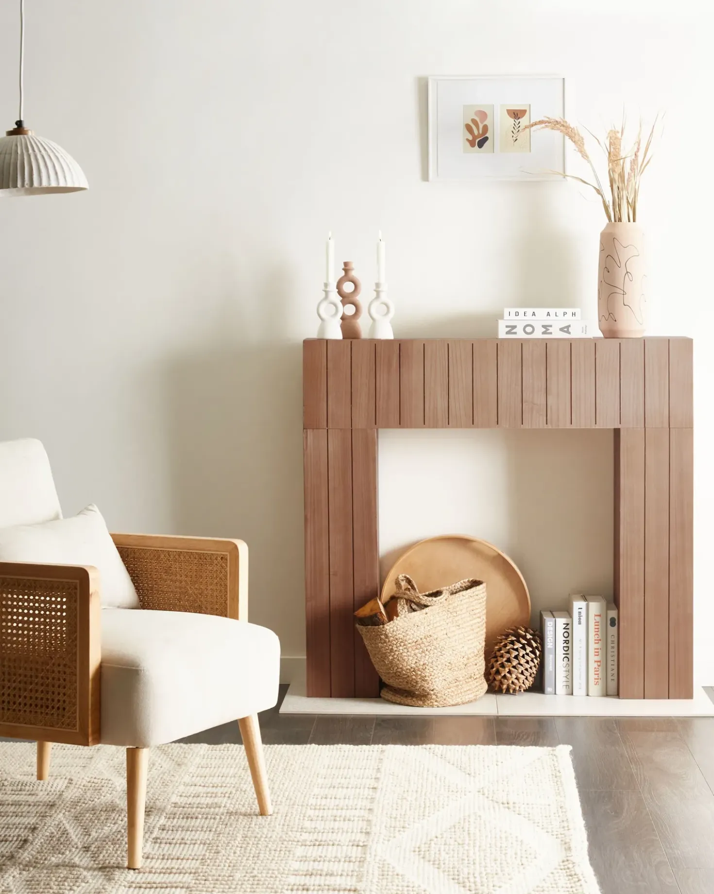 Cornice Caminetto BUNBURY Marrone chiaro
