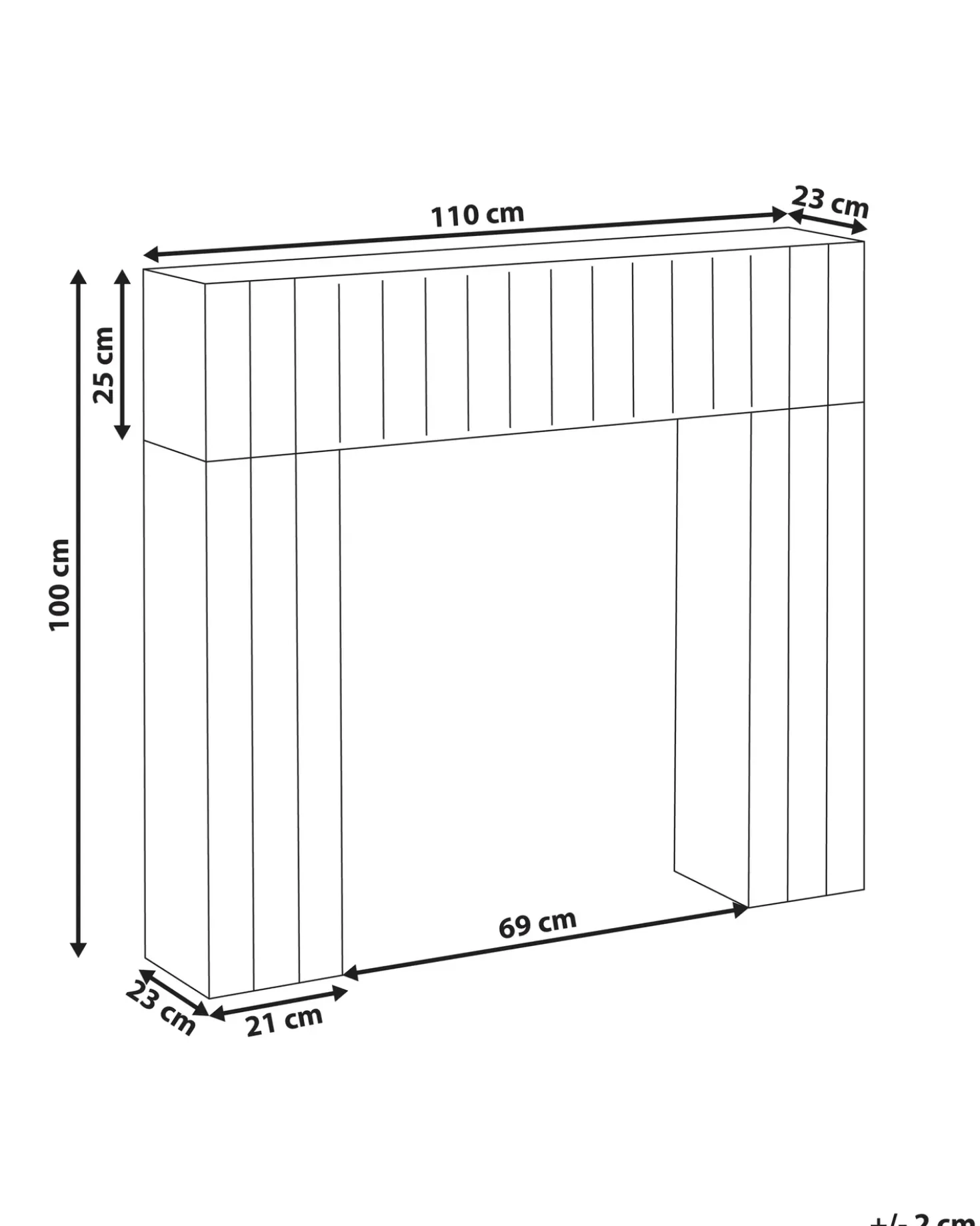 Cornice Caminetto BUNBURY Marrone chiaro