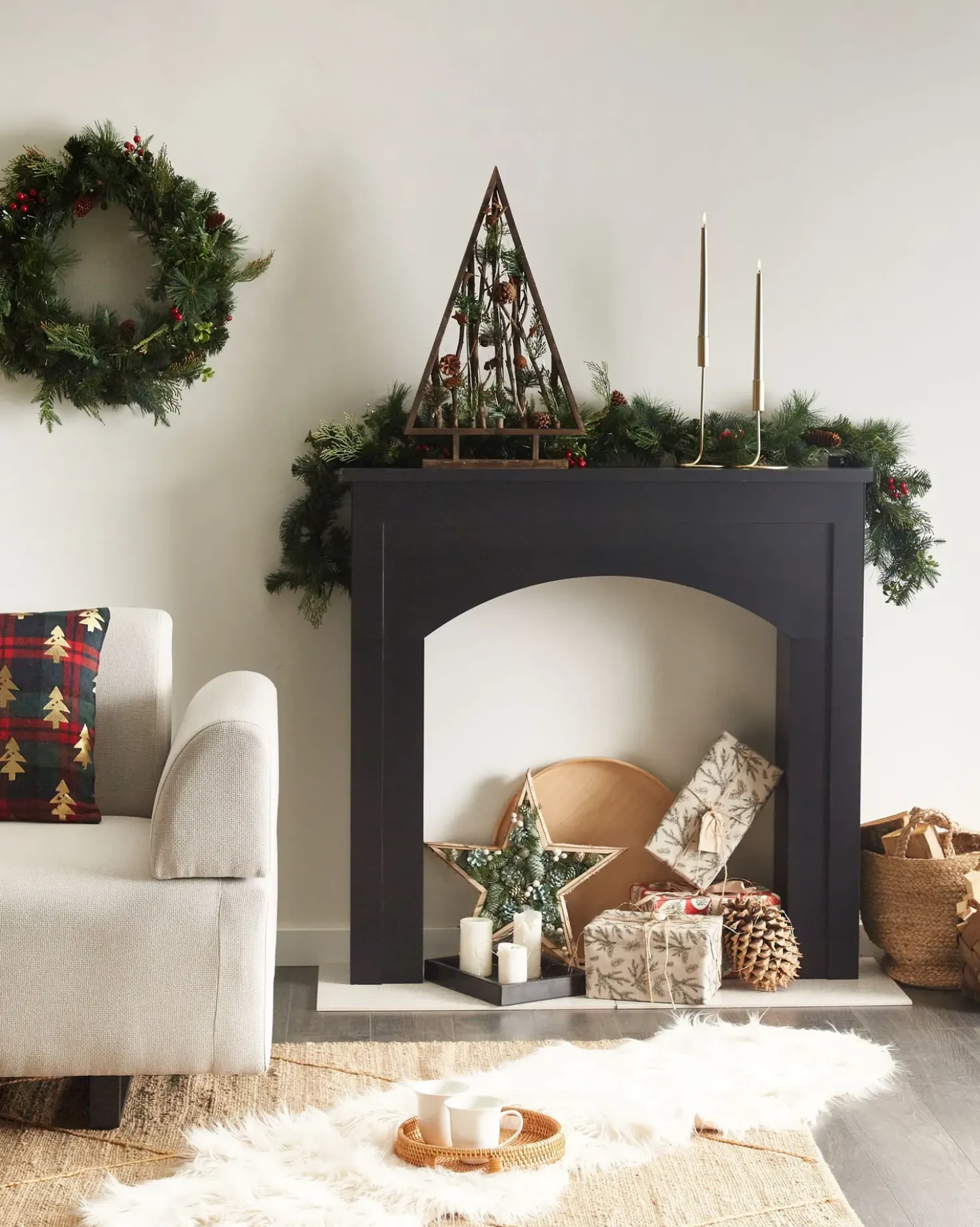 Cornice Caminetto BUSSELTON Nero
