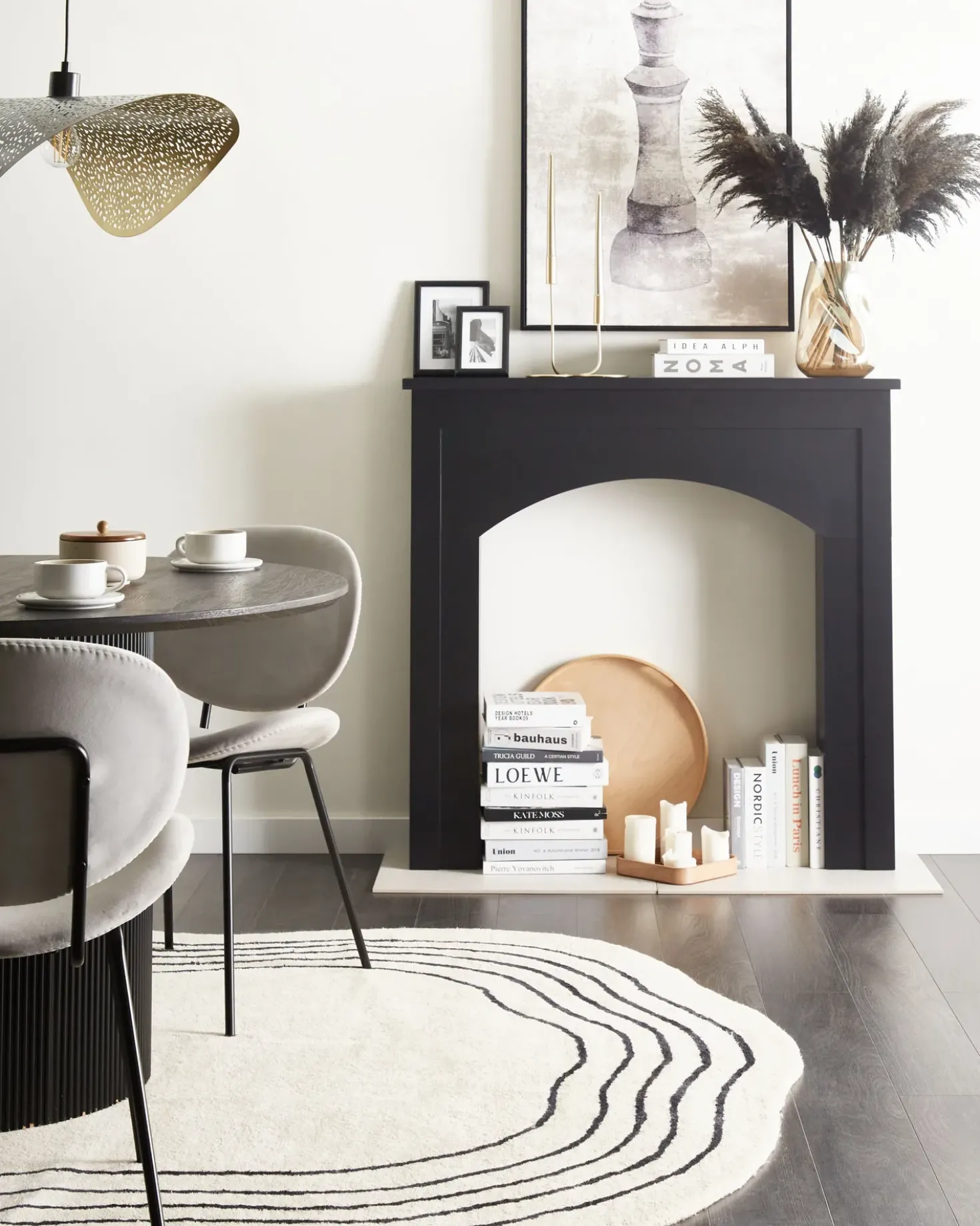 Cornice Caminetto BUSSELTON Nero