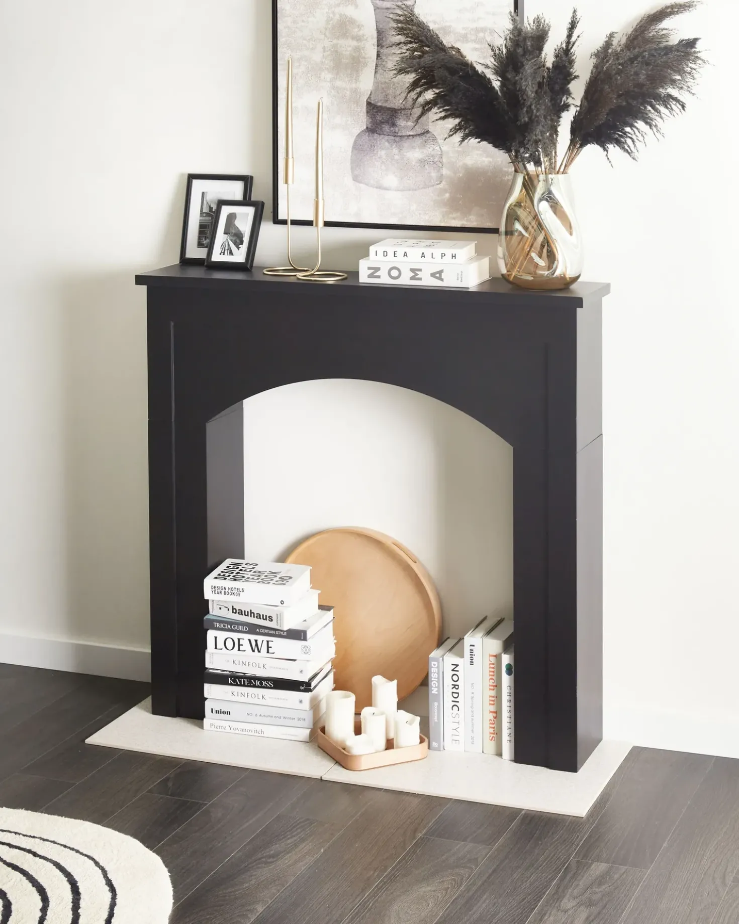 Cornice Caminetto BUSSELTON Nero