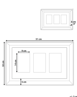Cornice per 3 foto DALABA Argento