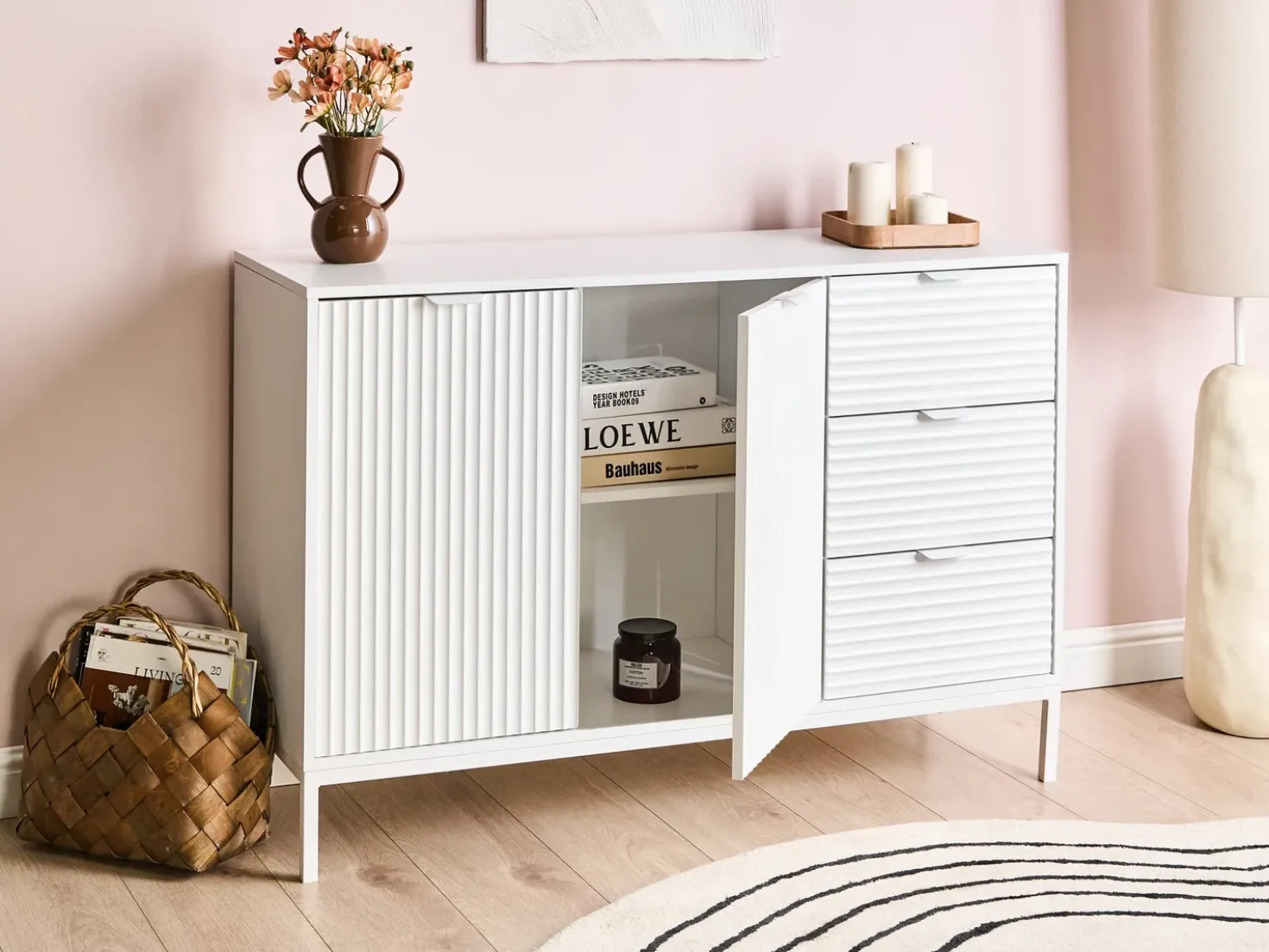 Credenza a 2 ante ADELAIDE Bianco