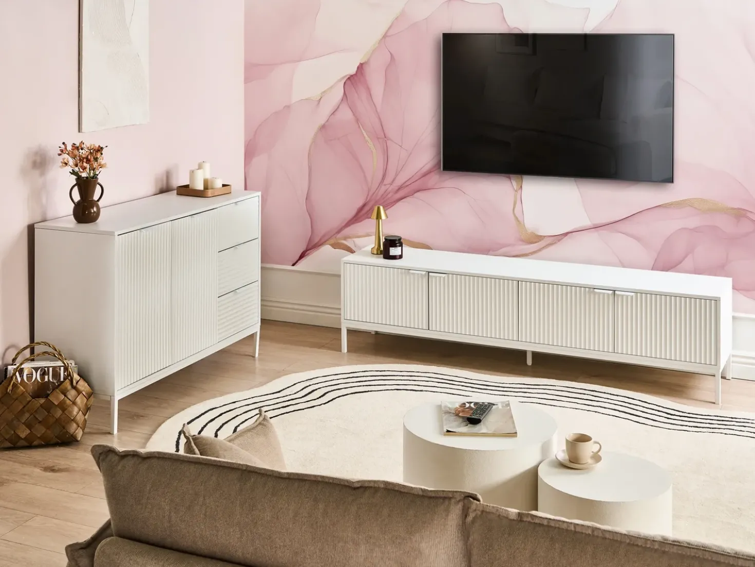 Credenza a 2 ante ADELAIDE Bianco