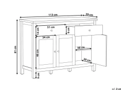 Credenza a 3 ante ATOCA Bianco sporco