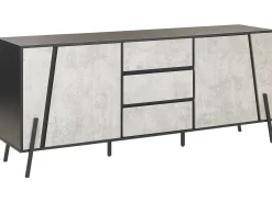 Credenza a 2 ante BLACKPOOL Grigio effetto cemento