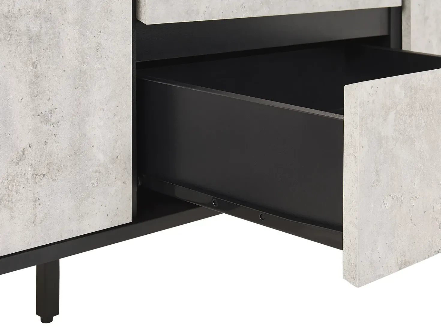 Credenza a 2 ante BLACKPOOL Grigio effetto cemento