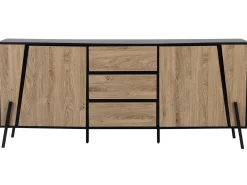 Credenza a 2 ante BLACKPOOL Marrone/Nero