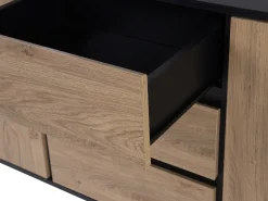 Credenza a 2 ante BLACKPOOL Marrone/Nero