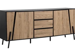 Credenza a 2 ante BLACKPOOL Marrone/Nero