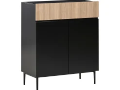 Credenza a 2 ante BLYTHE Frassino naturale Nero