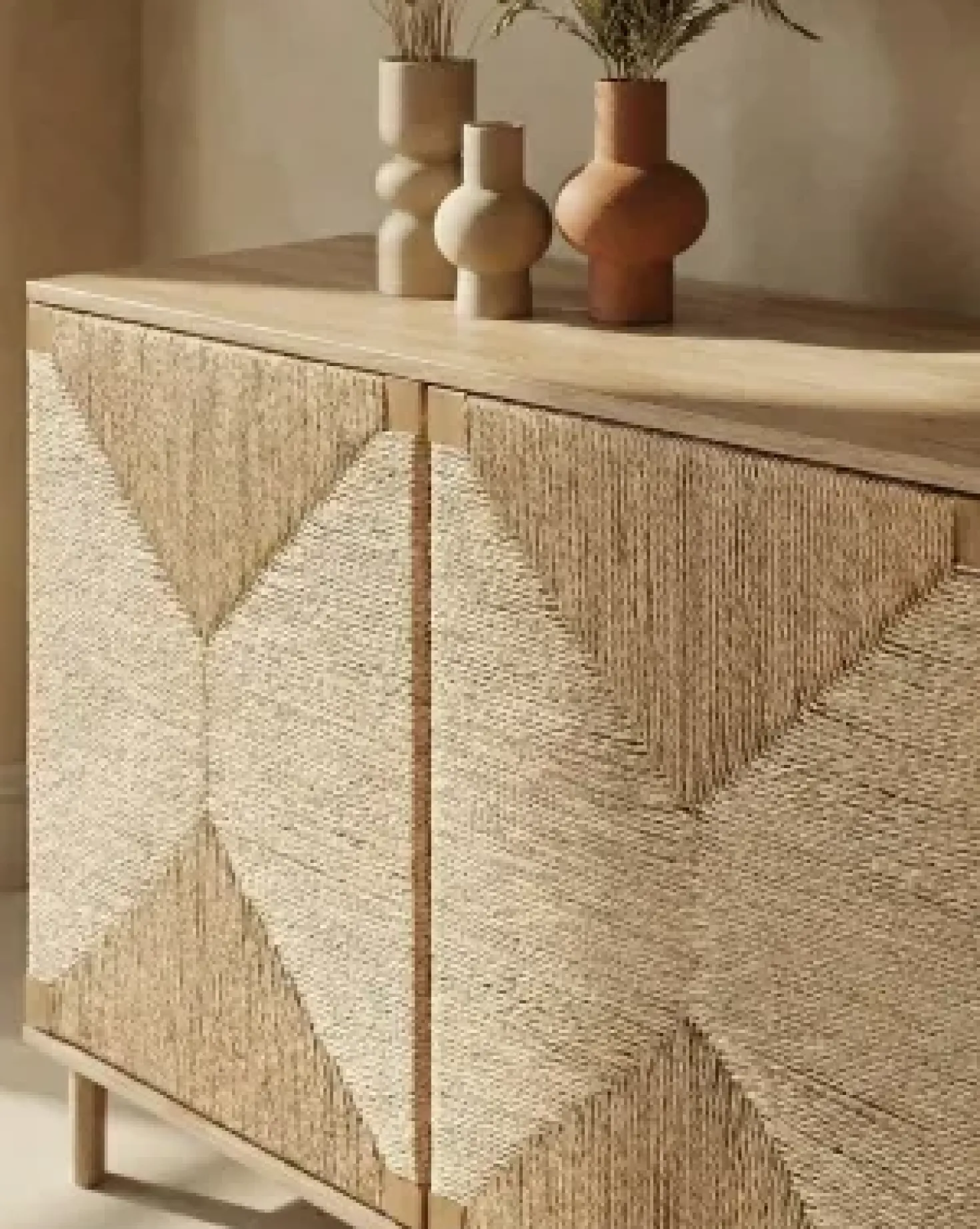 Credenza a 3 ante BONDI Marrone chiaro