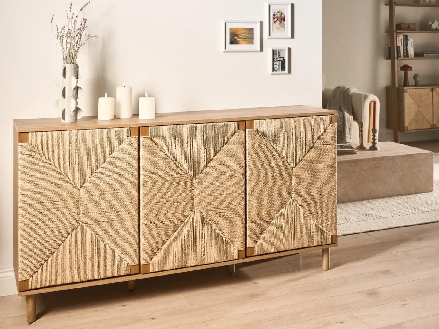 Credenza a 3 ante BONDI Marrone chiaro