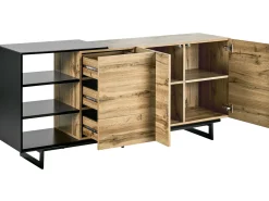 Credenza a 2 ante FIORA Marrone/Nero