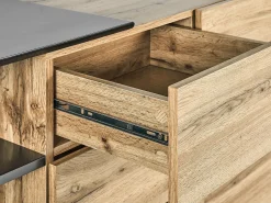 Credenza a 2 ante FIORA Marrone/Nero