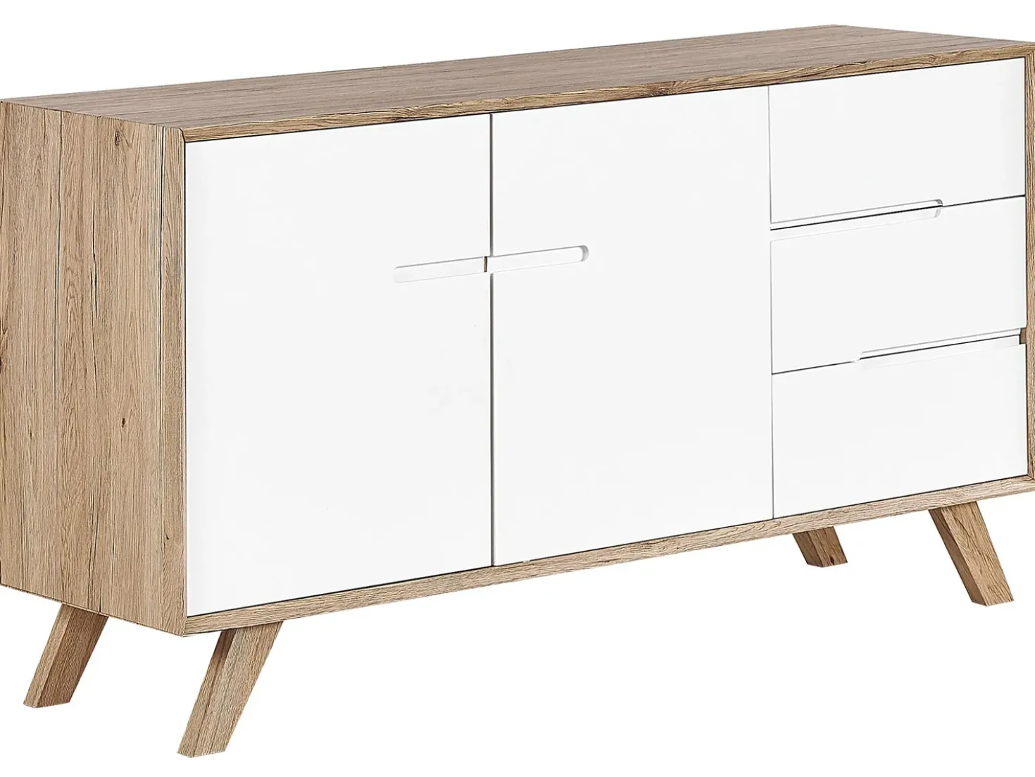 Credenza a 2 ante FORESTER Marrone/Bianco