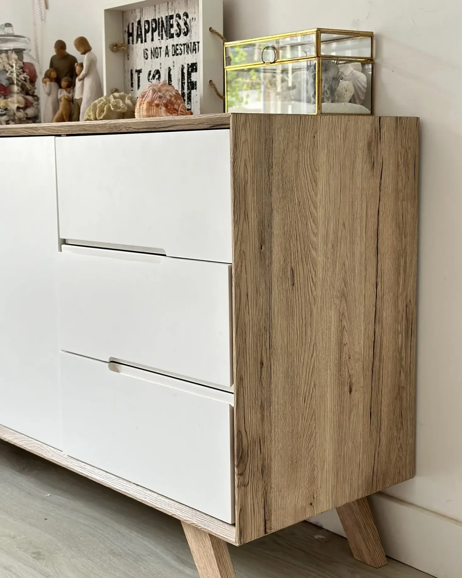 Credenza a 2 ante FORESTER Marrone/Bianco