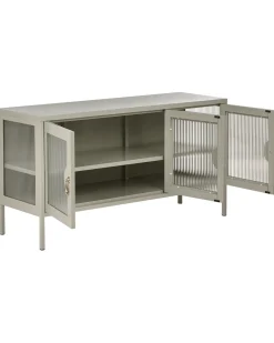 Credenza a 3 ante GLEORA Metallo Beige chiaro