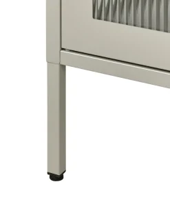 Credenza a 3 ante GLEORA Metallo Beige chiaro