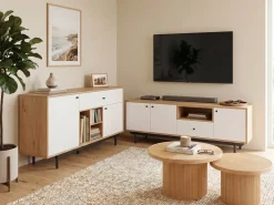 Credenza a 2 ante ITACA Marrone/Bianco