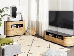 Credenza a 2 ante JEROME Marrone/Nero