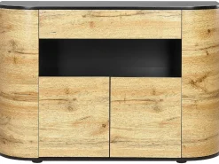 Credenza a 2 ante JEROME Marrone/Nero
