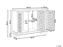 Credenza a 3 ante KATHERINE Bianco