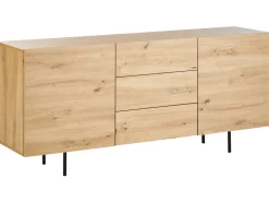 Credenza a 2 ante KENORA Marrone chiaro