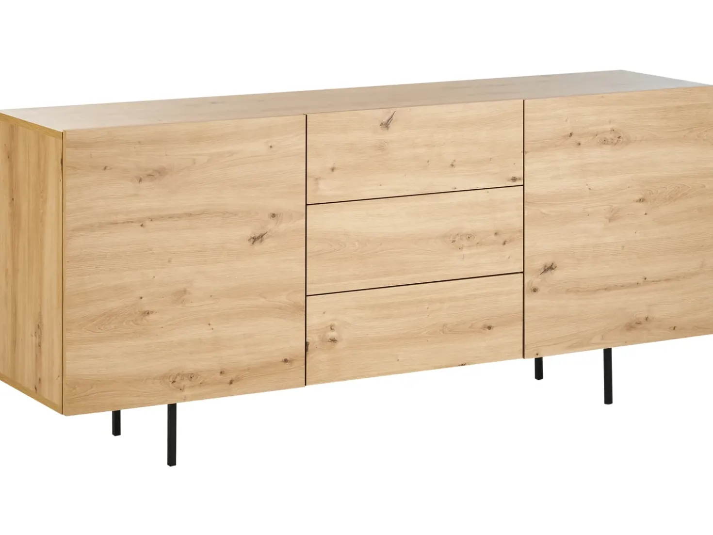 Credenza a 2 ante KENORA Marrone chiaro
