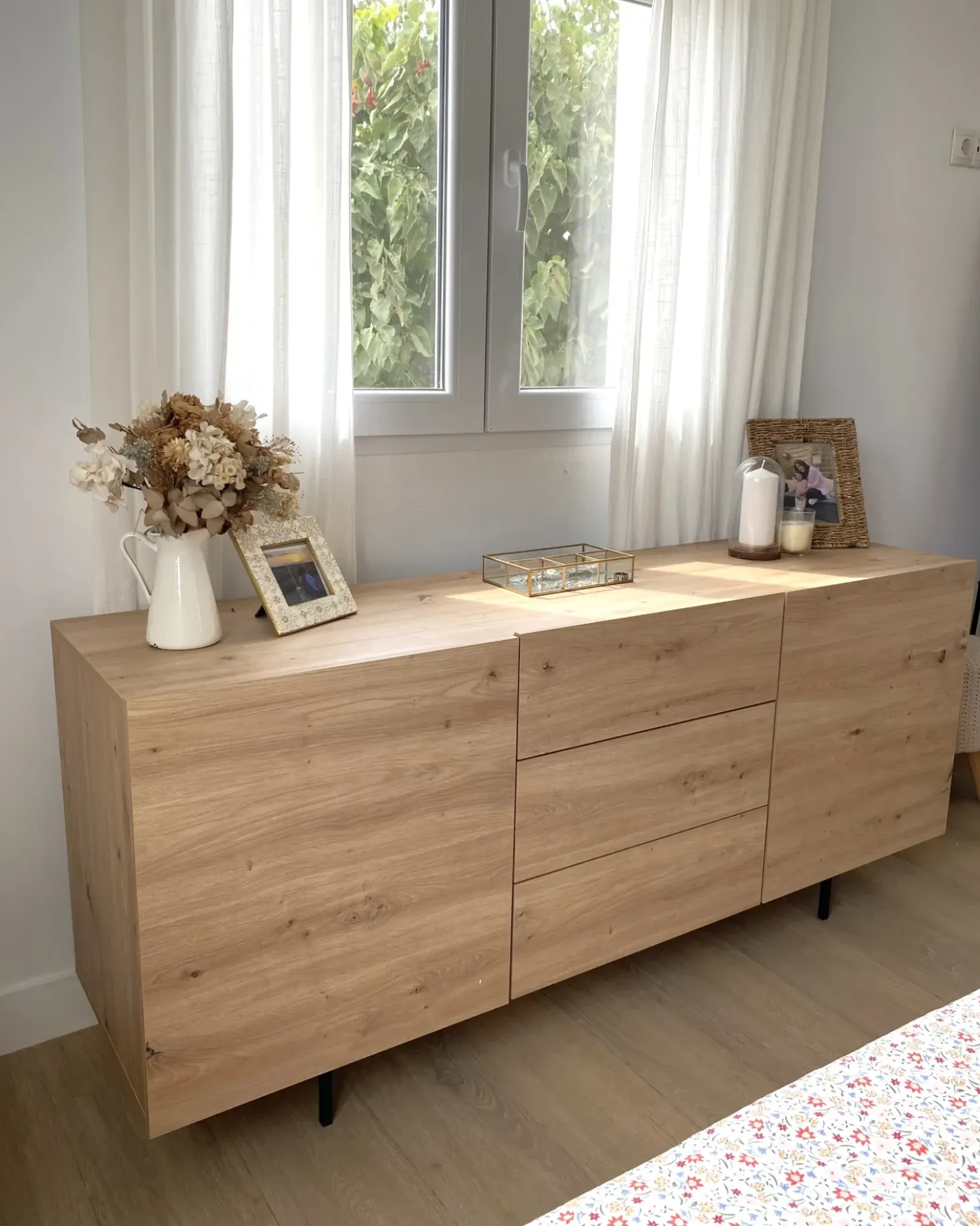 Credenza a 2 ante KENORA Marrone chiaro