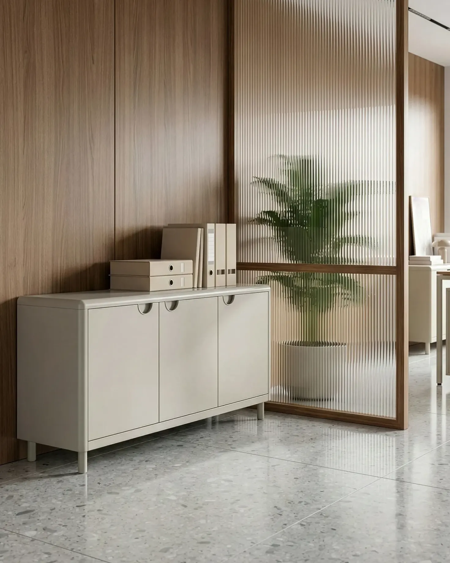 Credenza a 3 ante KORVO Beige chiaro