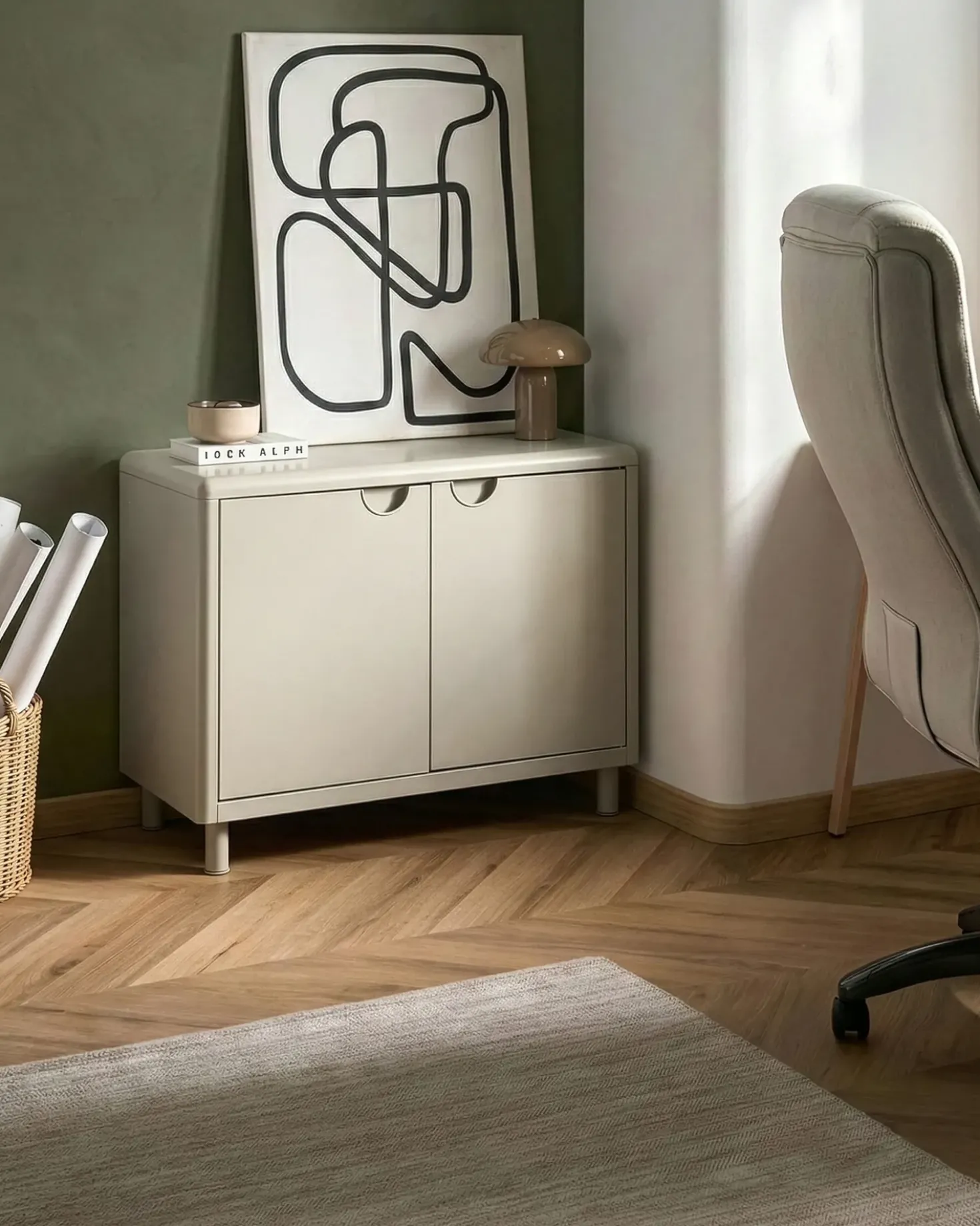 Credenza a 2 ante KORVO Beige chiaro
