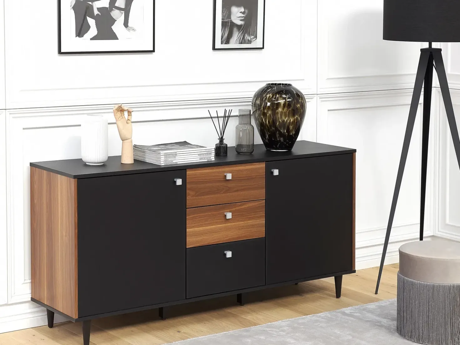 Credenza a 2 ante KURO Nero
