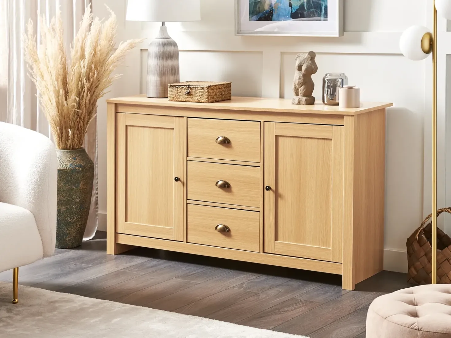 Credenza a 2 ante LANSIN Marrone chiaro