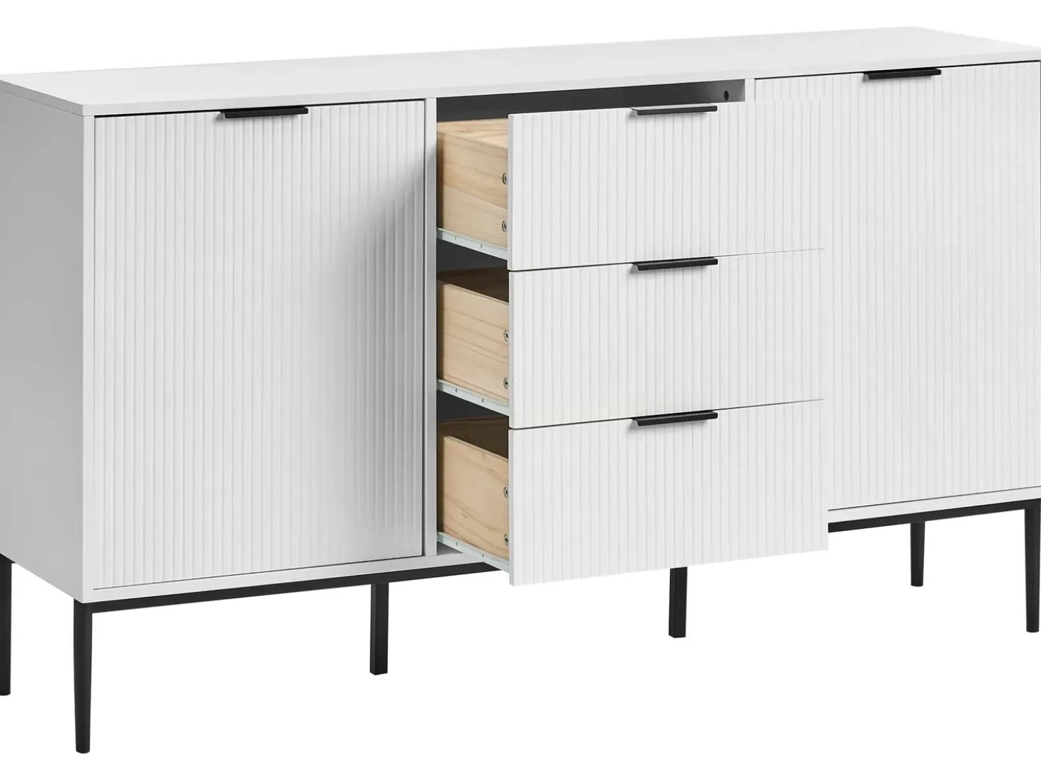 Credenza a 2 ante LEDUC Bianco