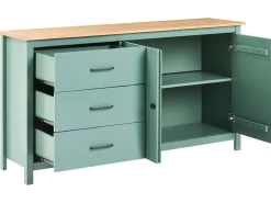 Credenza a 2 ante LEONORA Legno di pino Verde