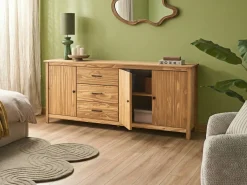 Credenza a 3 ante LEONORA Legno di pino Marrone chiaro