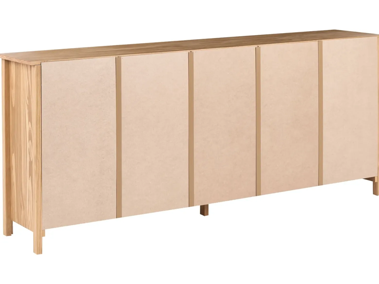 Credenza a 3 ante LEONORA Legno di pino Marrone chiaro
