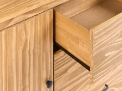 Credenza a 3 ante LEONORA Legno di pino Marrone chiaro