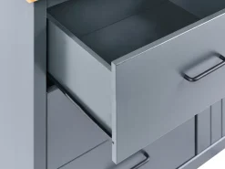 Credenza a 2 ante LEONORA Legno di pino Blu scuro