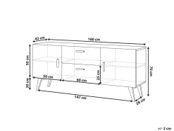 Credenza a 2 ante MEET Bianco