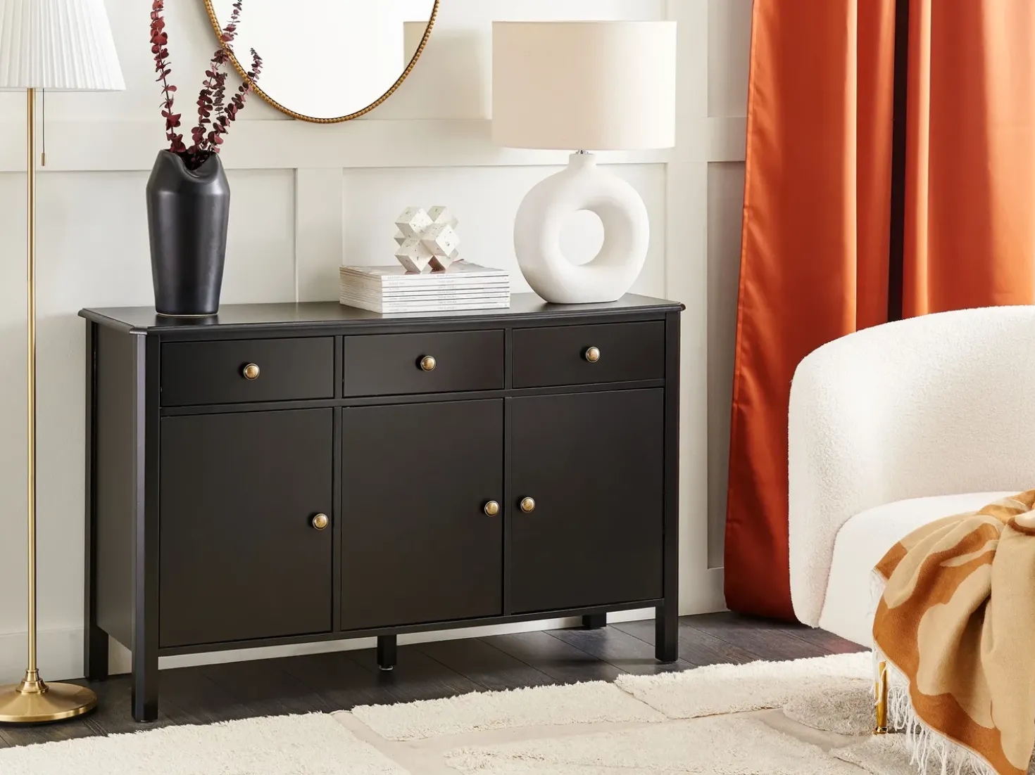 Credenza a 3 ante OLATE Nero
