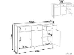 Credenza a 3 ante OLATE Nero