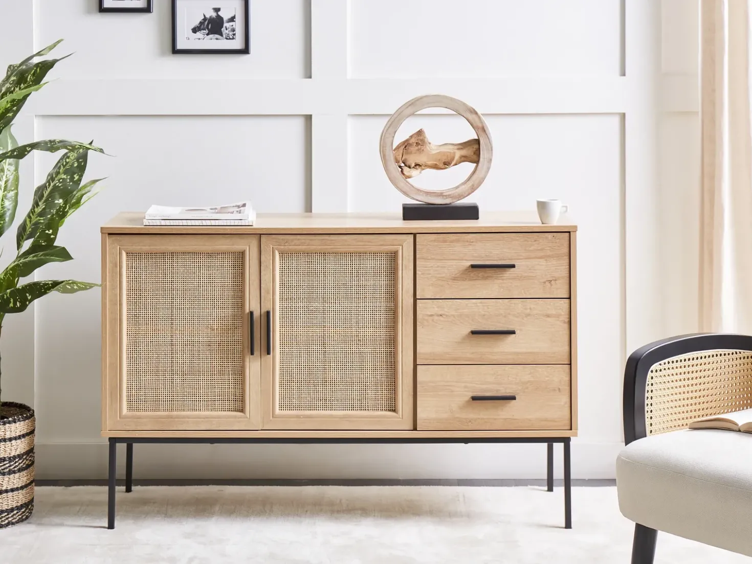 Credenza a 2 ante PASCO Marrone chiaro