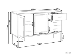 Credenza a 2 ante PASCO Marrone chiaro