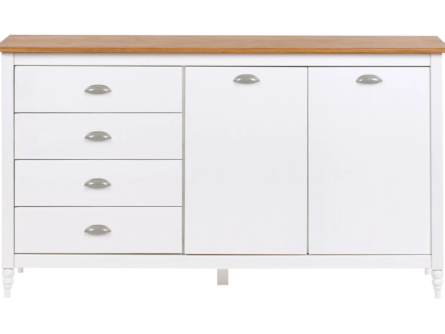 Credenza a 2 ante SHILLINGTON Legno di pino Bianco