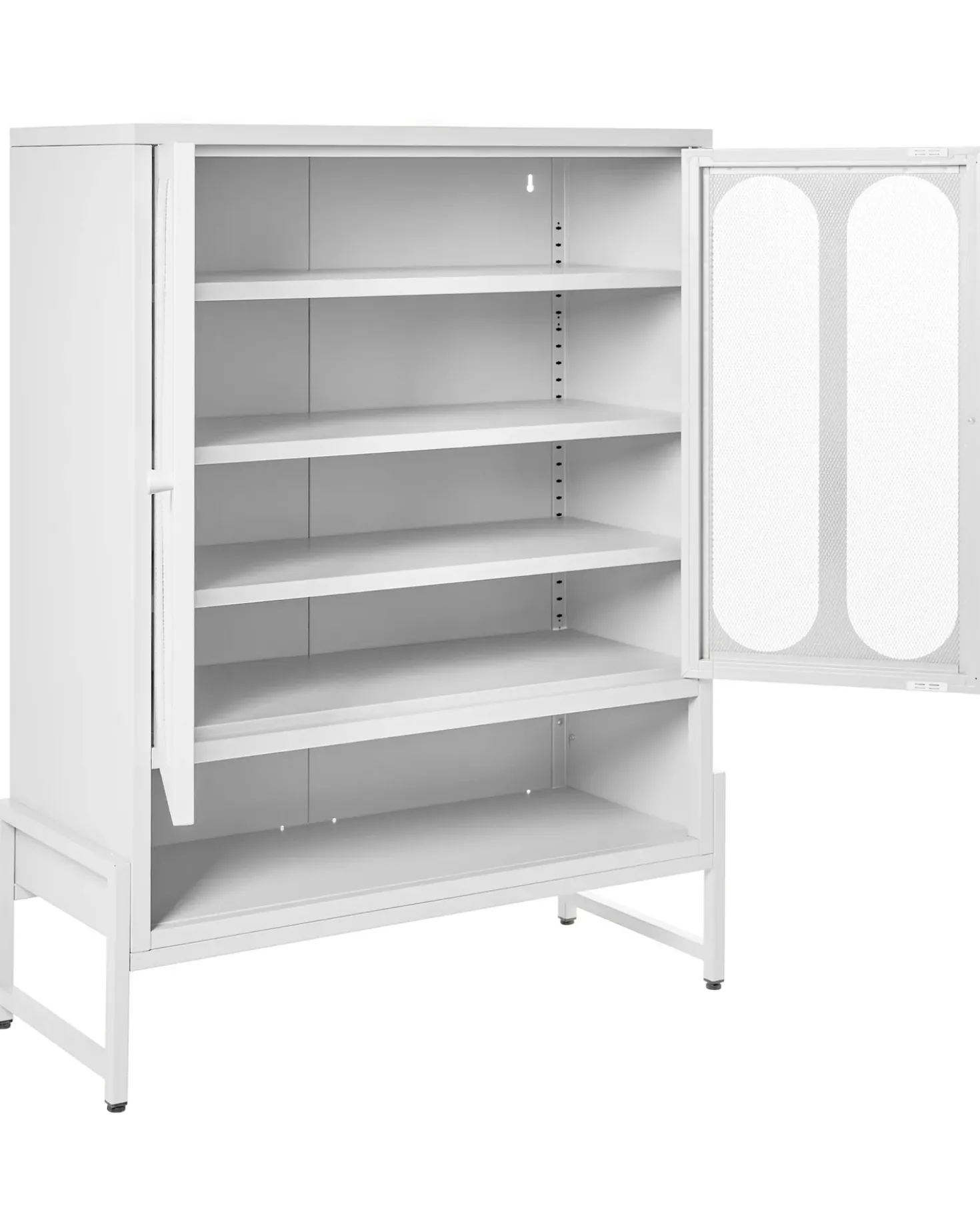 Credenza a 2 ante SOLETTA Metallo Bianco