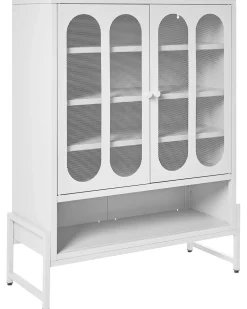 Credenza a 2 ante SOLETTA Metallo Bianco