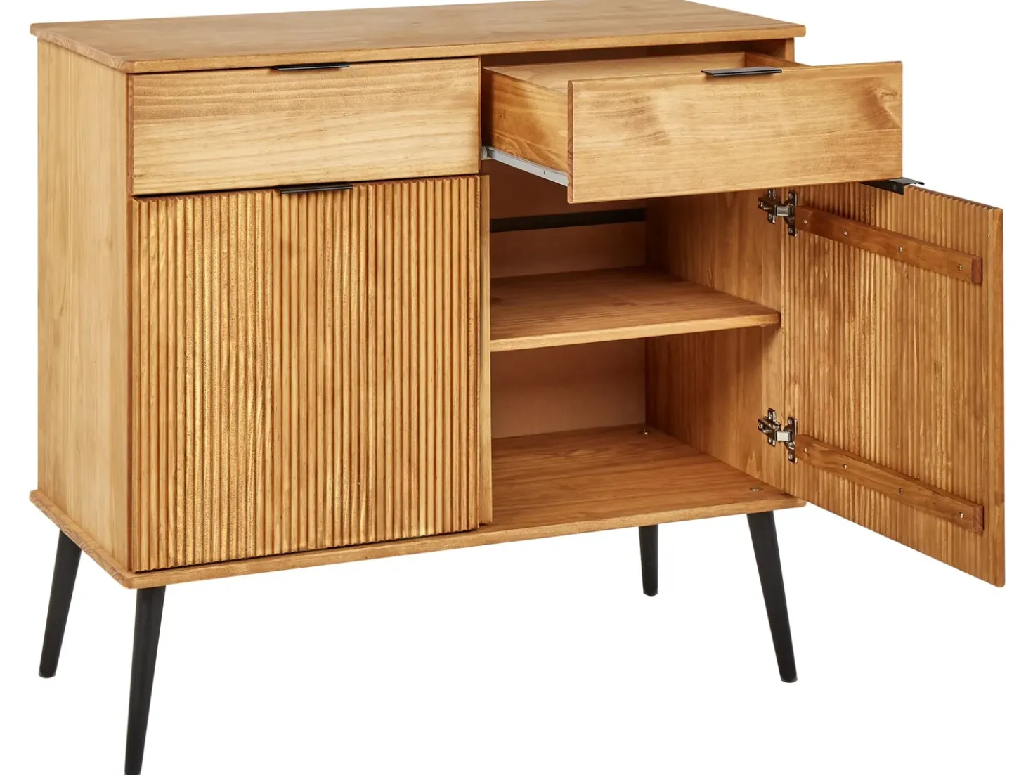 Credenza a 2 ante TIMMINS Legno di pino Marrone