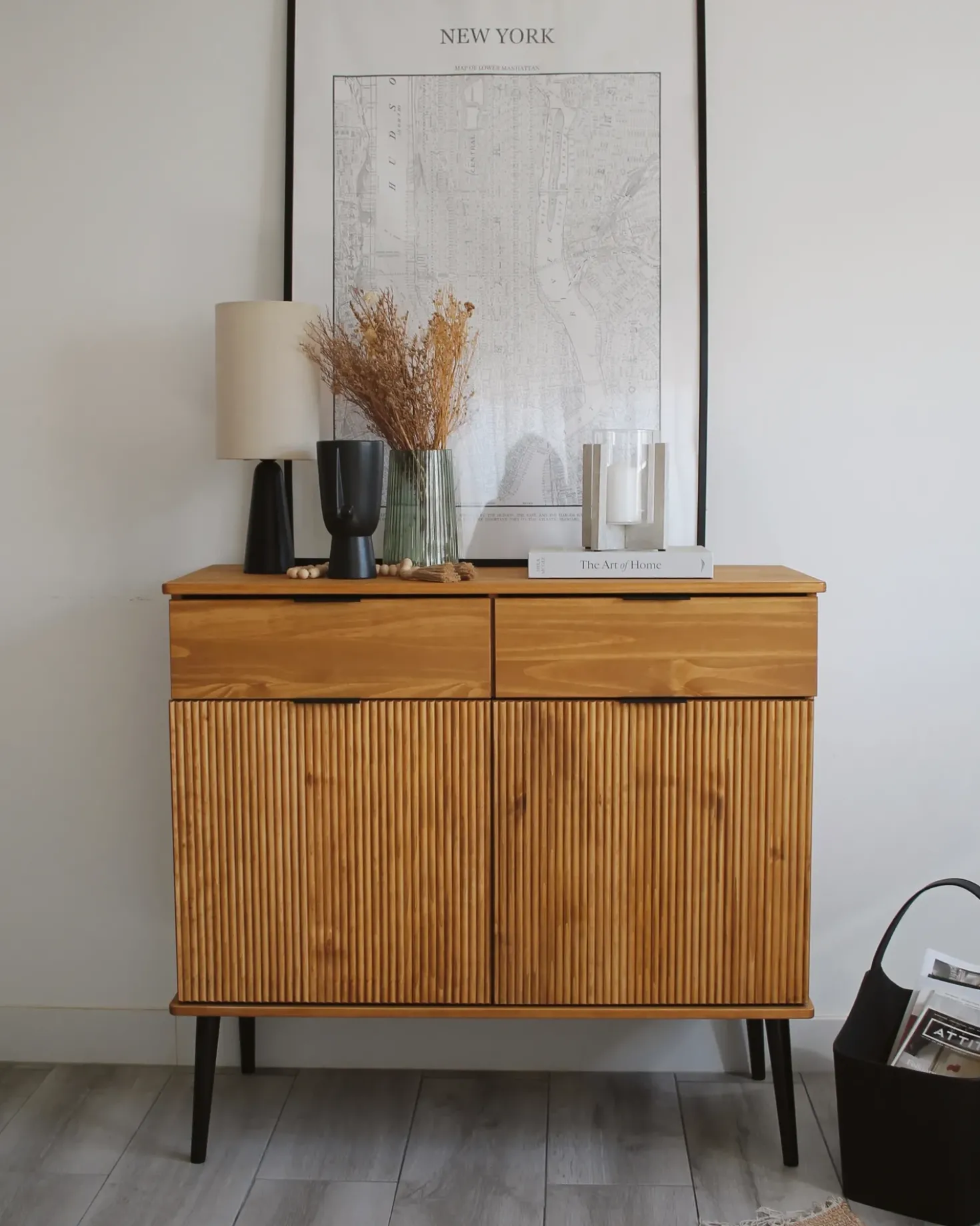 Credenza a 2 ante TIMMINS Legno di pino Marrone